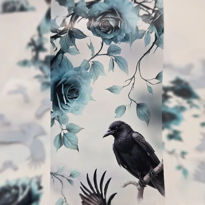 Pet Tape - MIC - Raven Bloom Glossy & Embossed 70 mm - 4 - MIC & MIM Premium Paper Shop - Tidformera