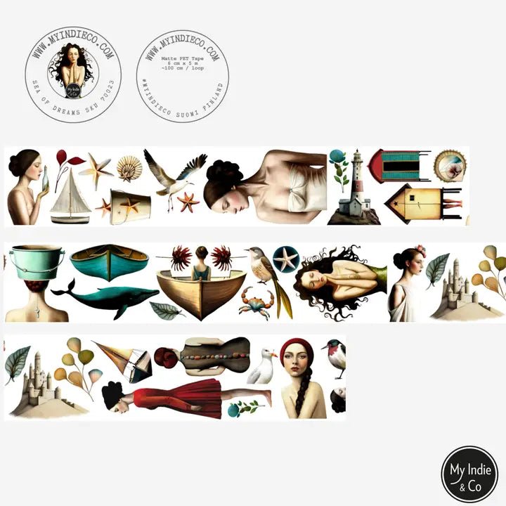 Pet Tape - MIC - Sea of Dreams Matte 60 mm - 3 - MIC & MIM Premium Paper Shop - Tidformera