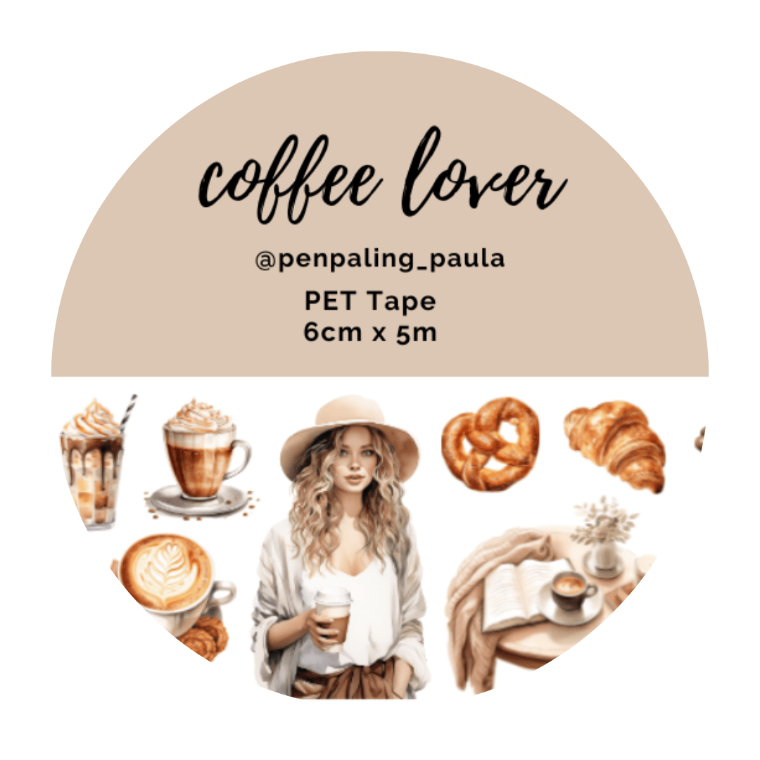 Pet Tape - Penpaling Paula - Coffee Lover - 1 - Penpaling Paula - Tidformera