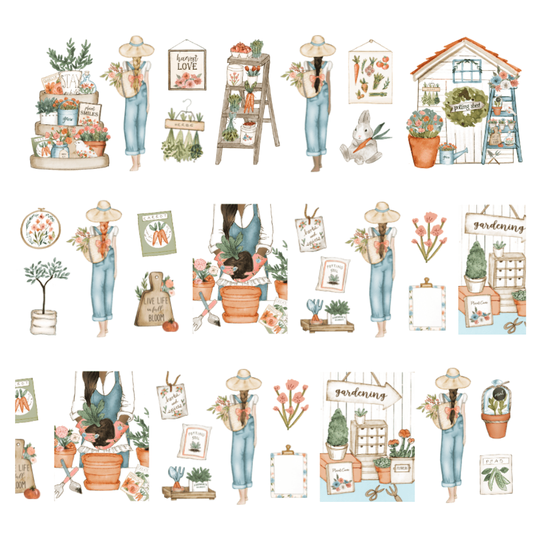 Pet Tape - Penpaling Paula - Gardening 60 mm - 2 - Penpaling Paula - Tidformera
