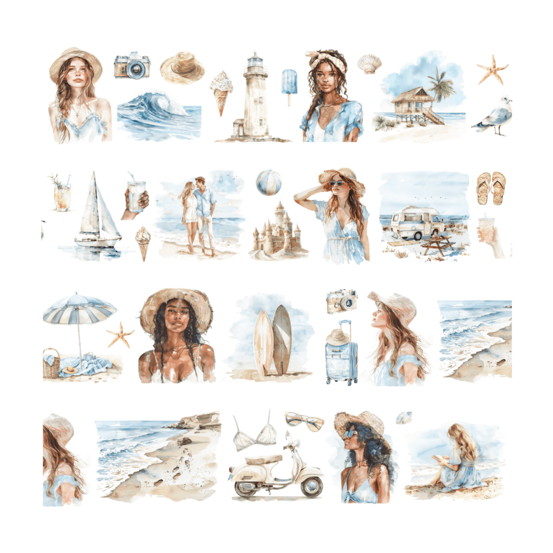 Pet Tape - Penpaling Paula - Summer day 60 mm - 2 - Penpaling Paula - Tidformera