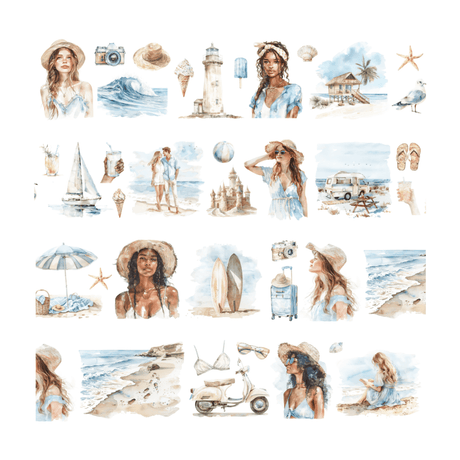 Pet Tape - Penpaling Paula - Summer day 60 mm - 2 - Penpaling Paula - Tidformera