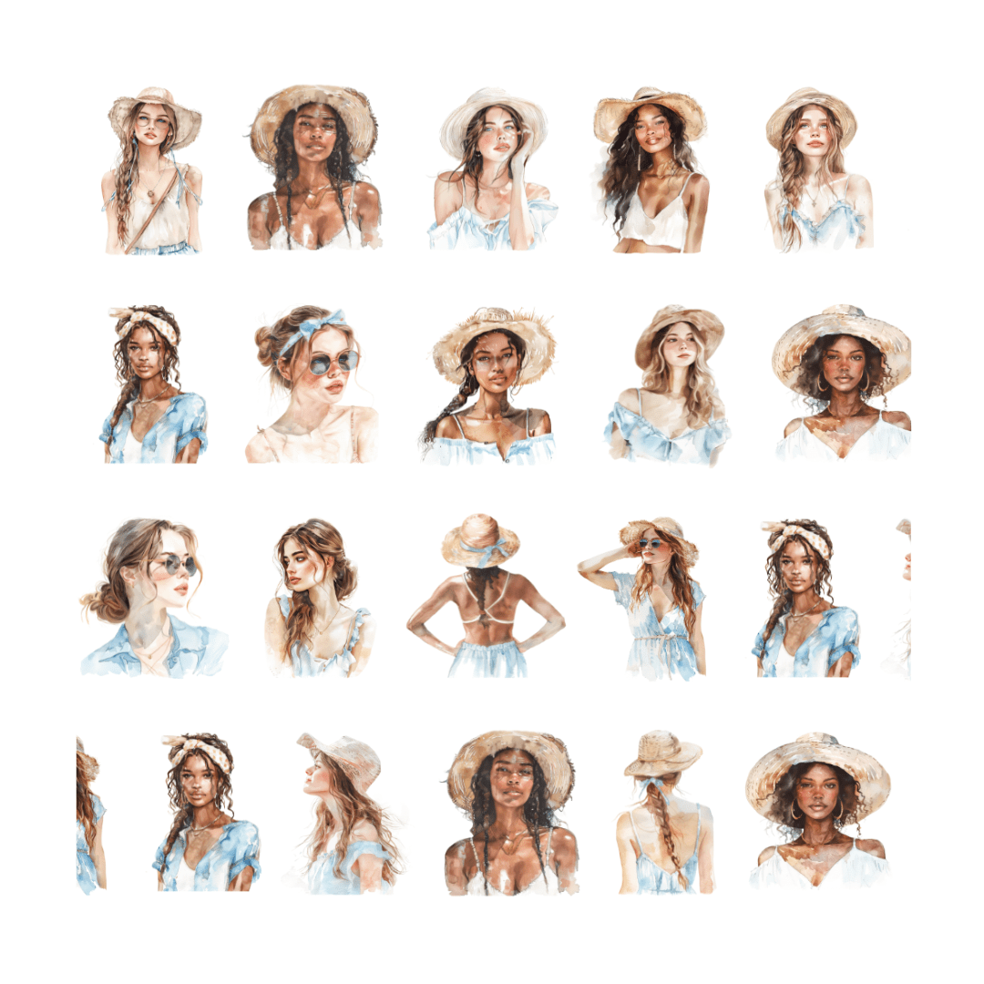 Pet Tape - Penpaling Paula - Summer girls 60 mm - 2 - Penpaling Paula - Tidformera