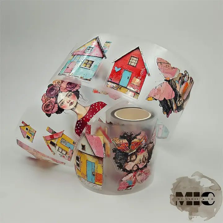 Pet Tape Pre - cut - MIC - Blooming Street 3D Glossy 70 mm - 1 - MIC & MIM Premium Paper Shop - Tidformera