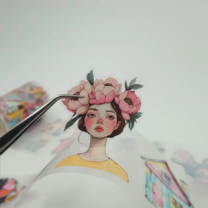 Pet Tape Pre - cut - MIC - Blooming Street 3D Glossy 70 mm - 2 - MIC & MIM Premium Paper Shop - Tidformera