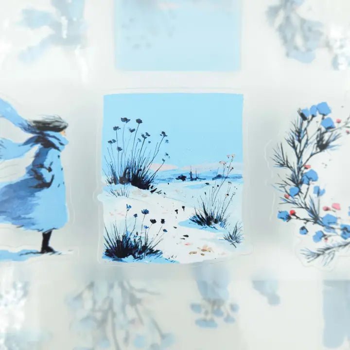 Pet Tape Pre - cut - MIC - Blue Winter 70 mm - 5 - MIC & MIM Premium Paper Shop - Tidformera