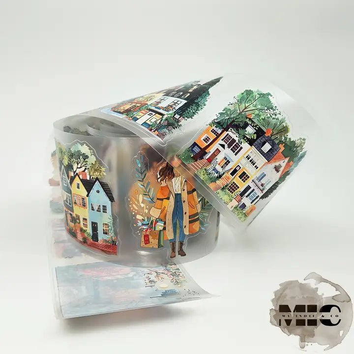 Pet Tape Pre - cut - MIC - Brick & Bloom 3D Glossy 70 mm - 3 - MIC & MIM Premium Paper Shop - Tidformera