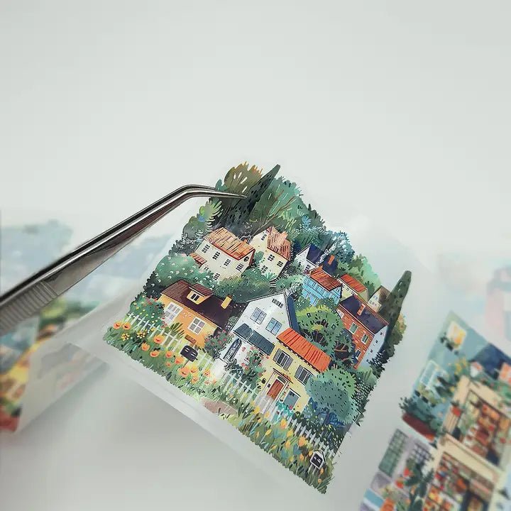 Pet Tape Pre - cut - MIC - Brick & Bloom 3D Glossy 70 mm - 4 - MIC & MIM Premium Paper Shop - Tidformera