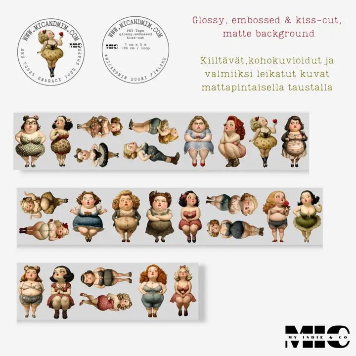 Pet Tape Pre - cut - MIC - Embrace Your Shape 3D Glossy 70 mm - 8 - MIC & MIM Premium Paper Shop - Tidformera