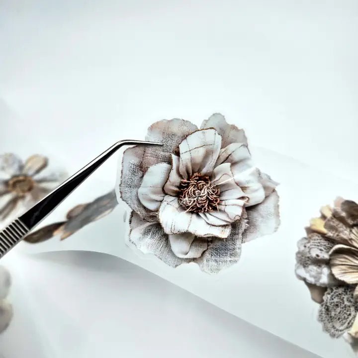 Pet Tape Pre - cut - MIC - Fabric Flowers 3D Glossy 70 mm - 2 - MIC & MIM Premium Paper Shop - Tidformera