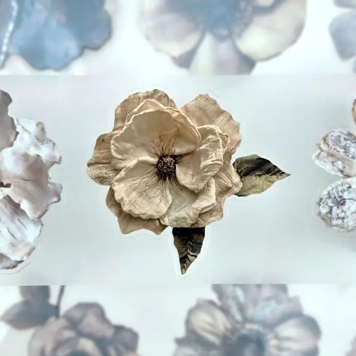 Pet Tape Pre - cut - MIC - Fabric Flowers 3D Glossy 70 mm - 5 - MIC & MIM Premium Paper Shop - Tidformera