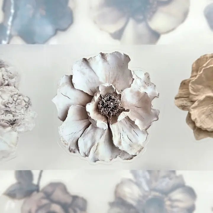 Pet Tape Pre - cut - MIC - Fabric Flowers 3D Glossy 70 mm - 3 - MIC & MIM Premium Paper Shop - Tidformera