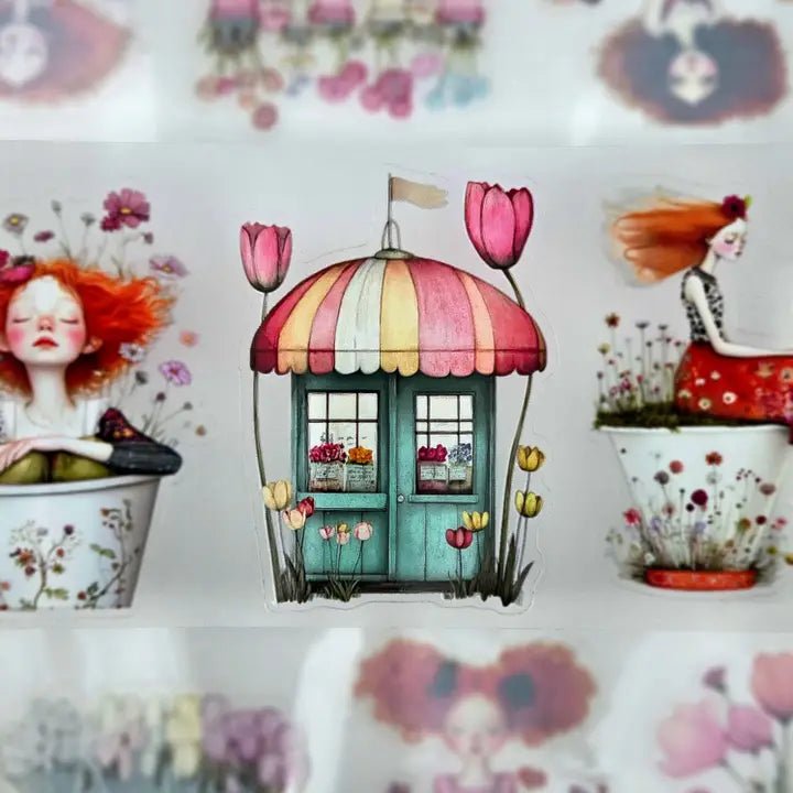 Pet Tape Pre - cut - MIC - Florabelle 3D Glossy 70 mm - 4 - MIC & MIM Premium Paper Shop - Tidformera