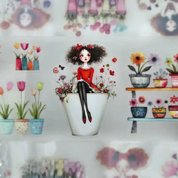 Pet Tape Pre - cut - MIC - Florabelle 3D Glossy 70 mm - 3 - MIC & MIM Premium Paper Shop - Tidformera