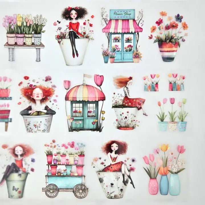 Pet Tape Pre - cut - MIC - Florabelle 3D Glossy 70 mm - 7 - MIC & MIM Premium Paper Shop - Tidformera