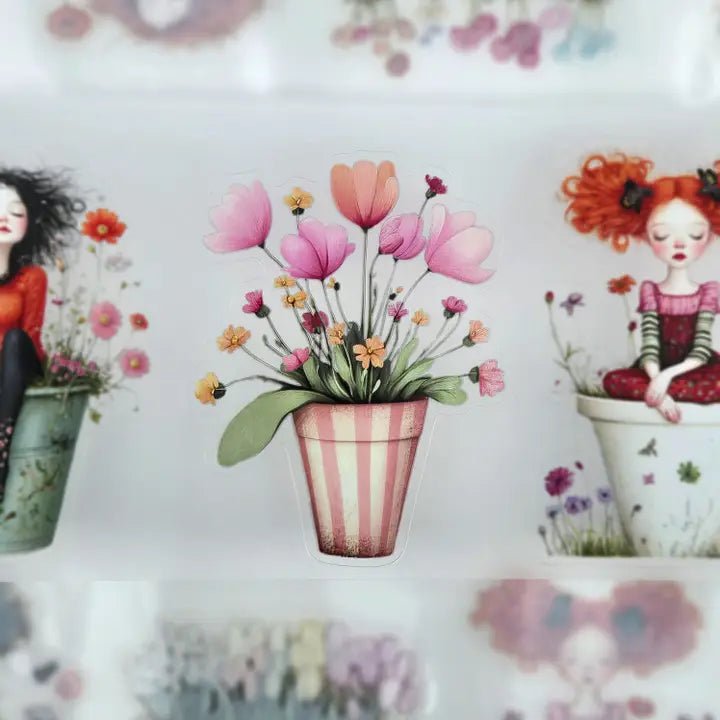 Pet Tape Pre - cut - MIC - Florabelle 3D Glossy 70 mm - 5 - MIC & MIM Premium Paper Shop - Tidformera