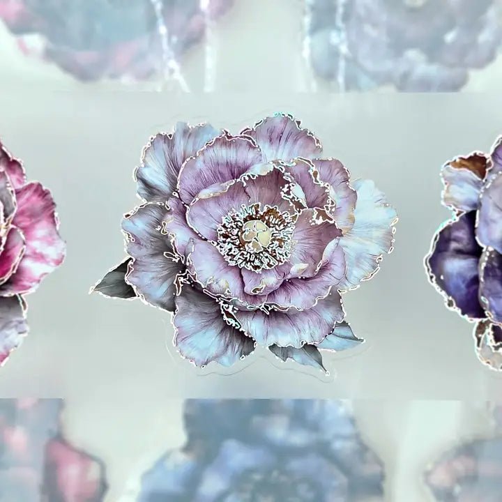 Pet Tape Pre - cut - MIC - Metallic Blooms 3D Foiled 70 mm - 5 - MIC & MIM Premium Paper Shop - Tidformera