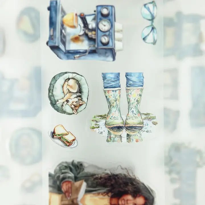 Pet Tape Pre - cut - MIC - Pages in the Rain 3D Glossy 70 mm - 4 - MIC & MIM Premium Paper Shop - Tidformera