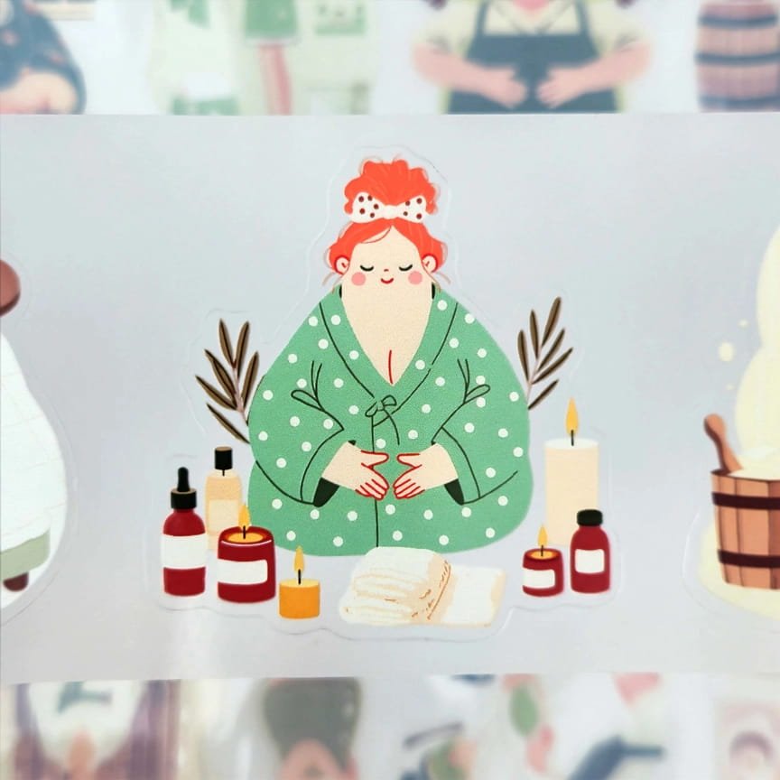 Pet Tape Pre - cut - MIC - Peaceful Pause 70 mm - 6 - MIC & MIM Premium Paper Shop - Tidformera