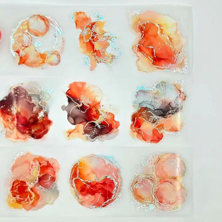 Pet Tape Pre - cut - MIC - Rusty Splash 3D Foiled 70 mm - 6 - MIC & MIM Premium Paper Shop - Tidformera