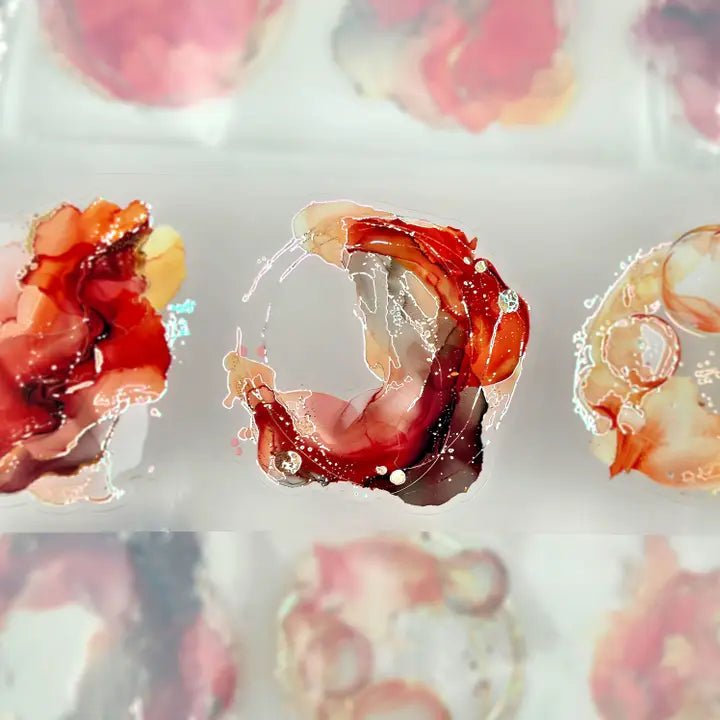 Pet Tape Pre - cut - MIC - Rusty Splash 3D Foiled 70 mm - 5 - MIC & MIM Premium Paper Shop - Tidformera