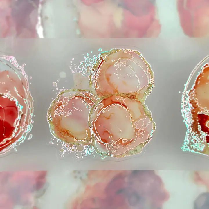 Pet Tape Pre - cut - MIC - Rusty Splash 3D Foiled 70 mm - 4 - MIC & MIM Premium Paper Shop - Tidformera