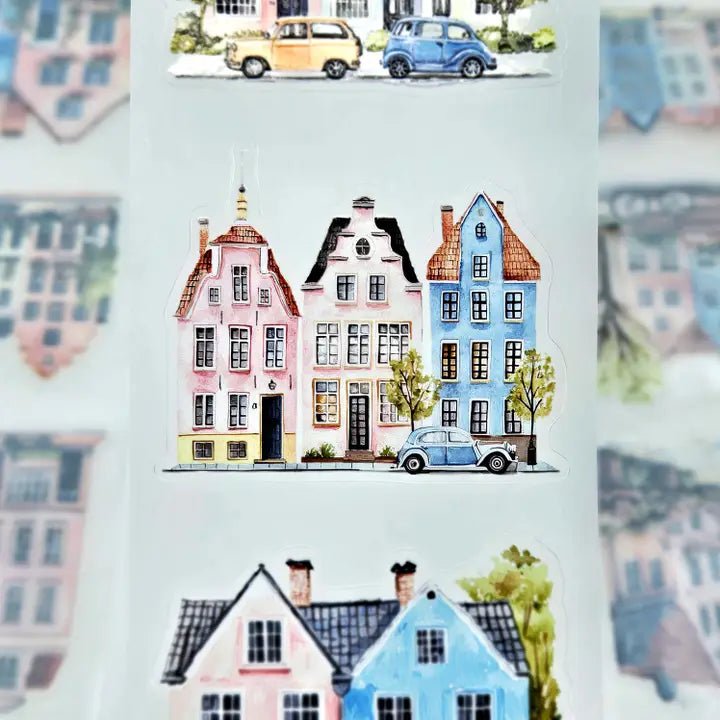 Pet Tape Pre - cut - MIC - Townhouse 3D Glossy 70 mm - 5 - MIC & MIM Premium Paper Shop - Tidformera