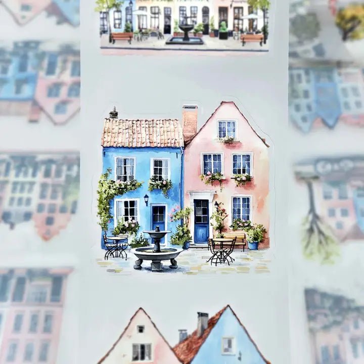 Pet Tape Pre - cut - MIC - Townhouse 3D Glossy 70 mm - 6 - MIC & MIM Premium Paper Shop - Tidformera