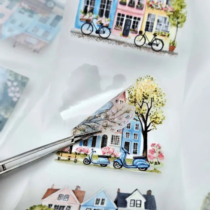 Pet Tape Pre - cut - MIC - Townhouse 3D Glossy 70 mm - 2 - MIC & MIM Premium Paper Shop - Tidformera