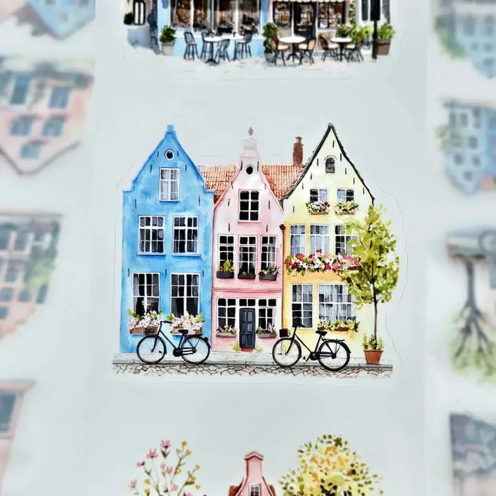 Pet Tape Pre - cut - MIC - Townhouse 3D Glossy 70 mm - 4 - MIC & MIM Premium Paper Shop - Tidformera