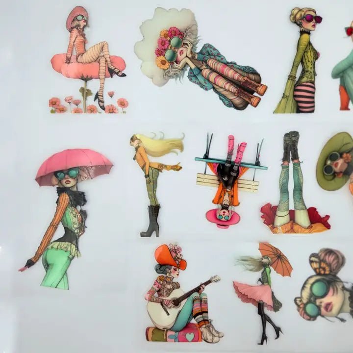 Pet Tape Pre - cut - MIC - Whimfolk 3D Glossy 70 mm - 6 - MIC & MIM Premium Paper Shop - Tidformera