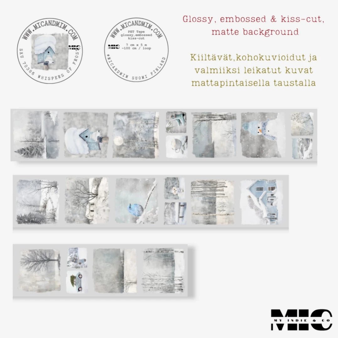Pet Tape Pre - cut - MIC - Whispers of Frost 70 mm - 8 - MIC & MIM Premium Paper Shop - Tidformera