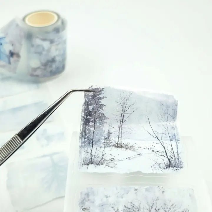 Pet Tape Pre - cut - MIC - Whispers of Frost 70 mm - 1 - MIC & MIM Premium Paper Shop - Tidformera