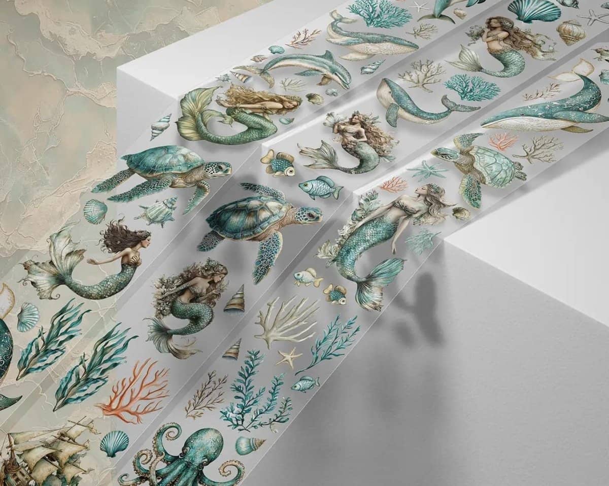 Pet tape Sea Siren - 60 mm - 1 - Scrapbook Resource Co - Tidformera