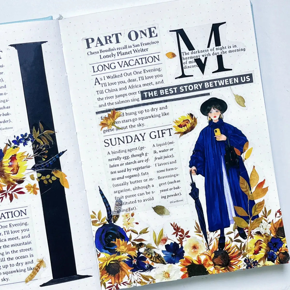 Pet tape Sunflower & Navy - 60 mm - 4 - Washi Tape Shop - Tidformera