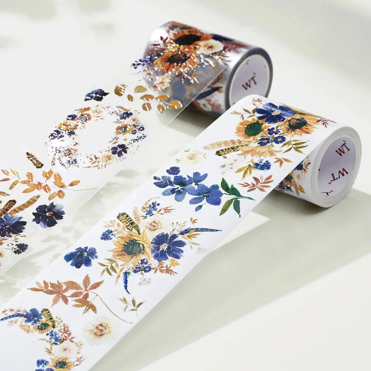 Pet tape Sunflower & Navy - 60 mm - 6 - Washi Tape Shop - Tidformera