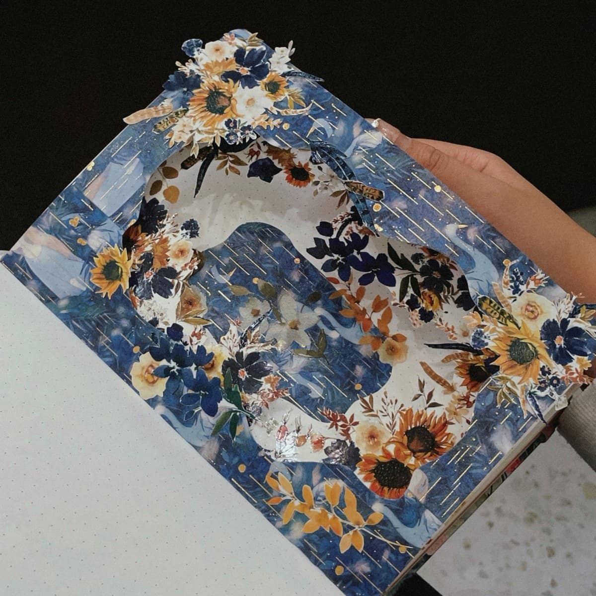 Pet tape Sunflower & Navy - 60 mm - 7 - Washi Tape Shop - Tidformera