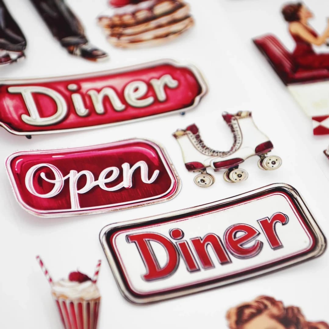 Pet tape The Diner - 60 mm - 5 - Scrapbook Resource Co - Tidformera