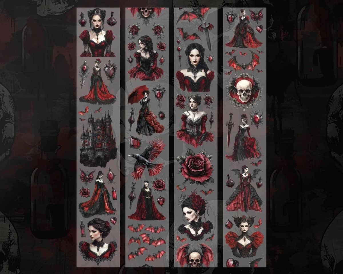 Pet tape The Vampire Countess - 60 mm - 2 - Scrapbook Resource Co - Tidformera
