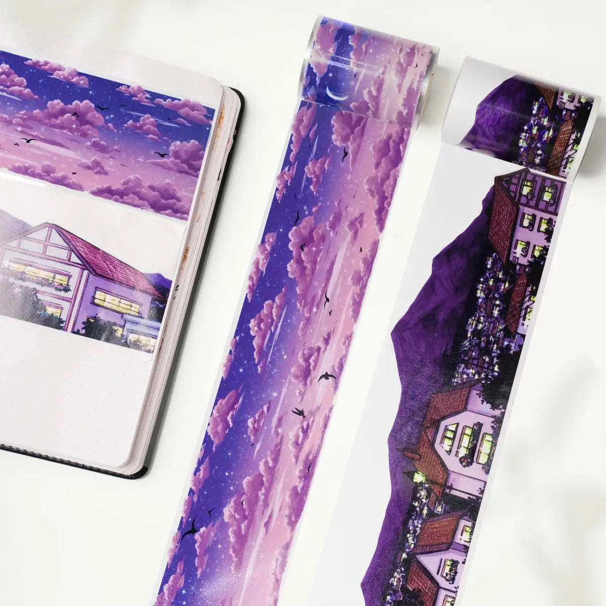 Pet tape Twilight Kumo - 63 mm - 3 - Washi Tape Shop - Tidformera