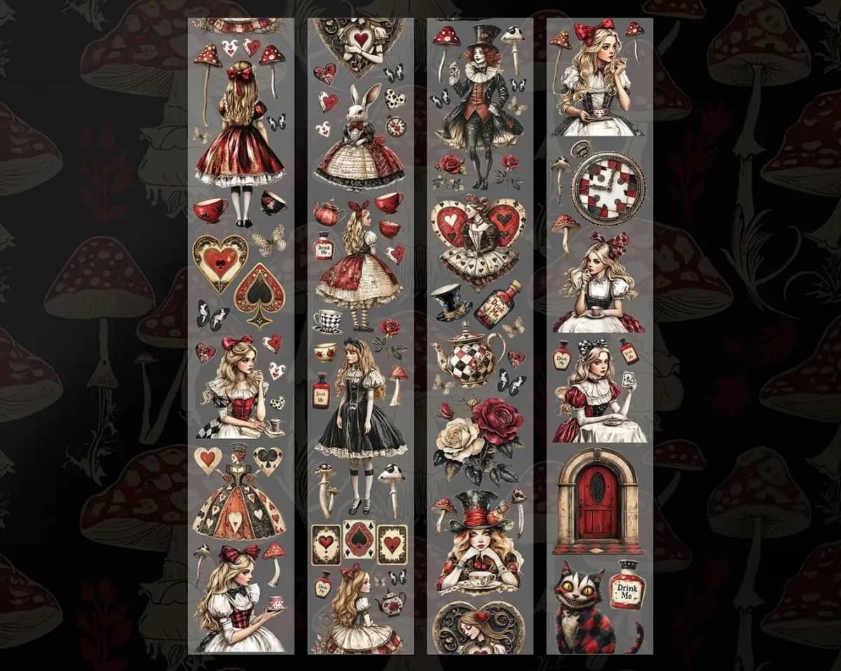 Pet tape Wonderland - 60 mm - 2 - Scrapbook Resource Co - Tidformera