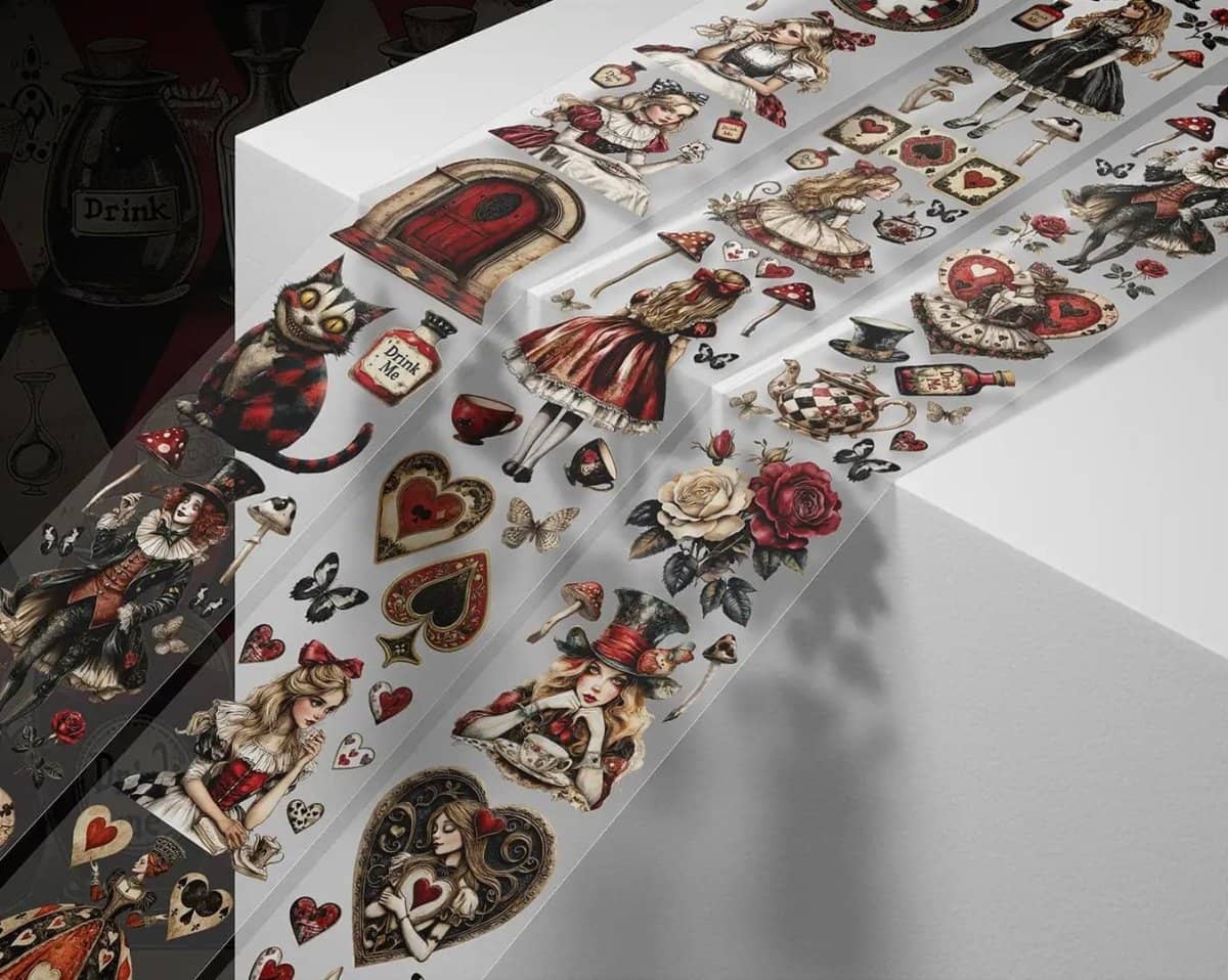 Pet tape Wonderland - 60 mm - 1 - Scrapbook Resource Co - Tidformera