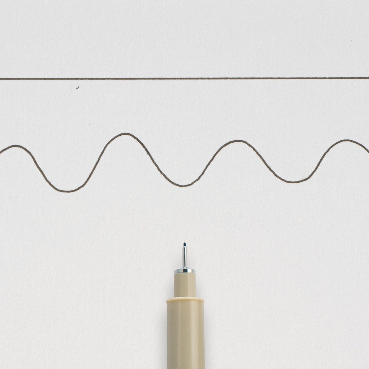 Pigma micron Fineliner Svart - 01 - Här syns linjebredd - Sakura - Tidformera