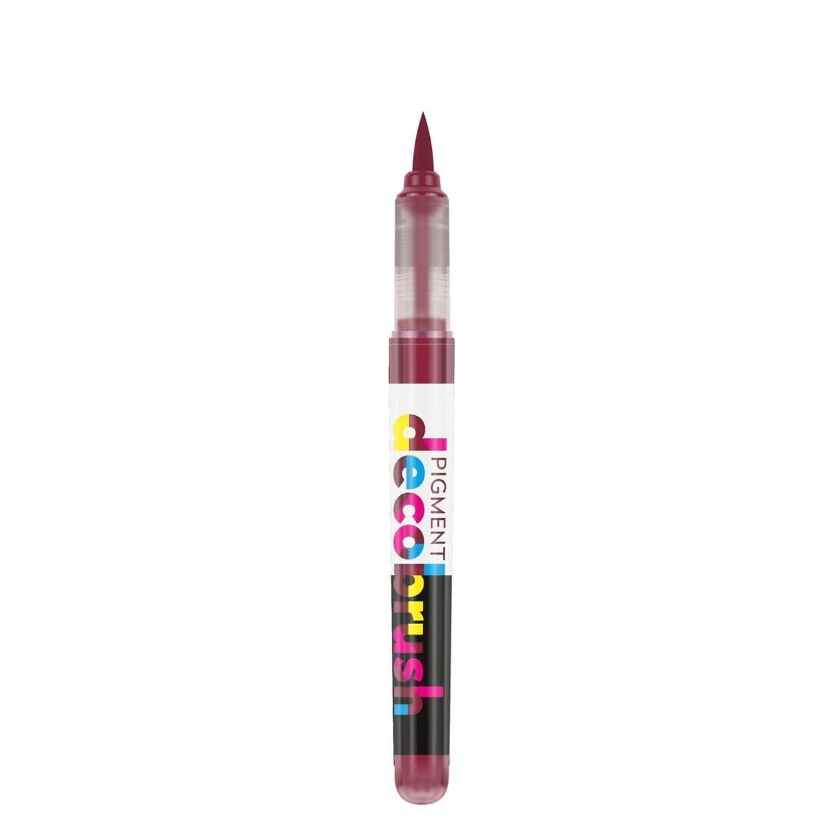 Pigment Decobrush - Burgundy 215U från Karin - Röd penselpenna utan lock - Tidformera