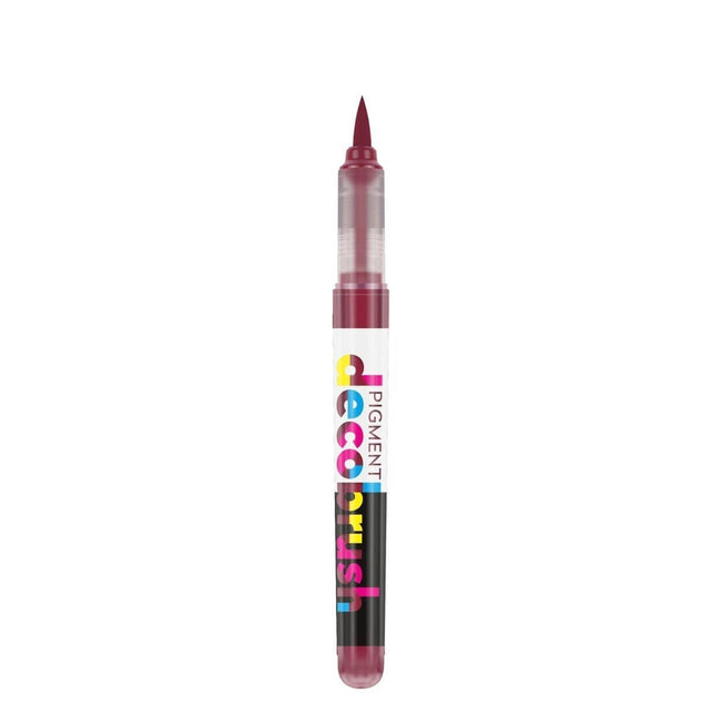 Pigment Decobrush - Burgundy 215U från Karin - Röd penselpenna utan lock - Tidformera