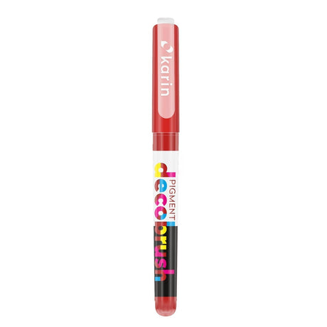 Pigment Decobrush - Lipstic red 1797U från Karin - Röd penselpenna med lock - Tidformera
