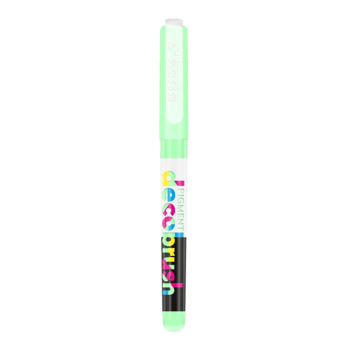 Pigment Decobrush - Pastel green 337U från Karin - Grön penselpenna med lock - Tidformera