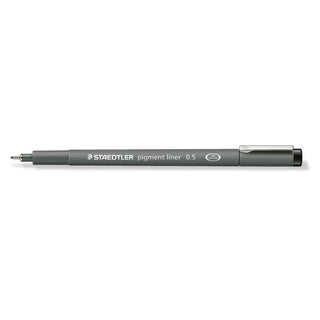 Pigment liner Fineliner Styckvis Svart - 0,5 - 1 - Staedtler - Tidformera