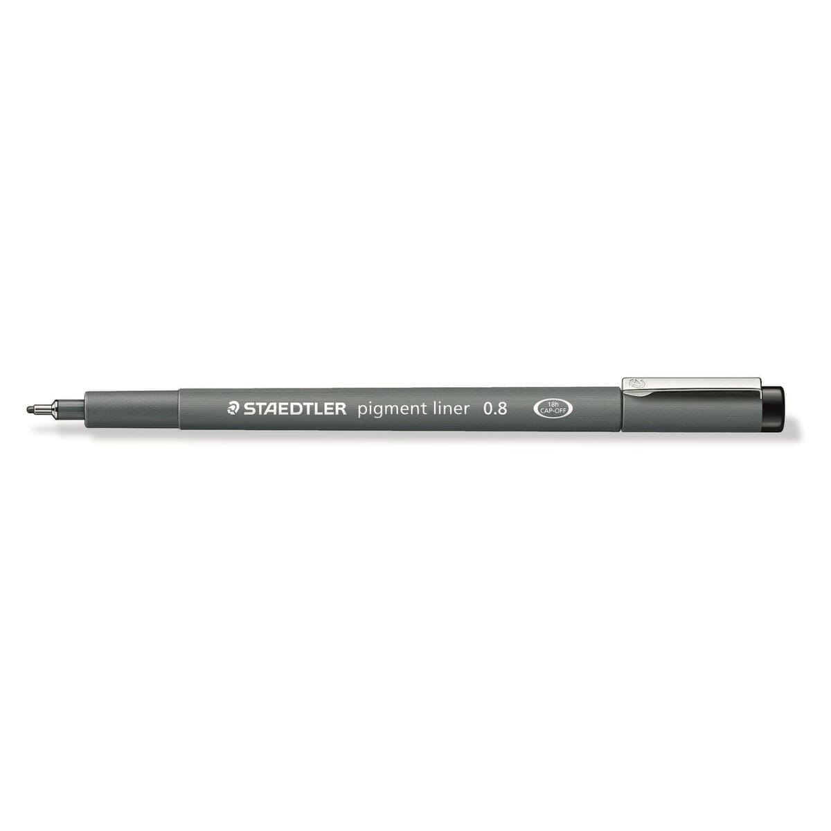 Pigment liner Fineliner Styckvis Svart - 0,8 - 1 - Staedtler - Tidformera
