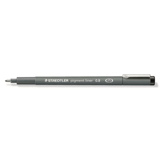 Pigment liner Fineliner Styckvis Svart - 0,8 - 1 - Staedtler - Tidformera